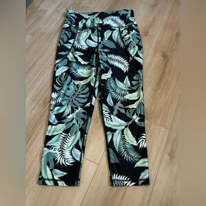 Bebe Sport Tropical Palm Print Leggings – Size M